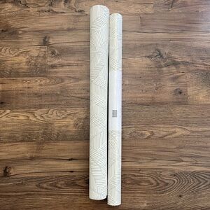 NWT SCHUMACHER Wallpaper 5007531 Abstract Leaf Dove 1 Double Roll + 20 Feet